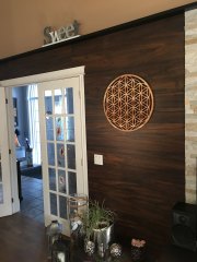 Mandala en merisier - Fleur de vie dans ma maison