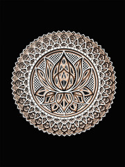 Mandala3d-Fleur-de-lotus-blanc-naturel-noir