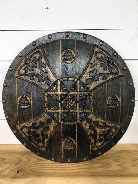 Bouclier en chêne massif