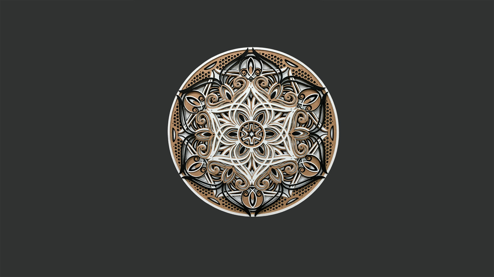 Mandala 3D ÉTOILE - Dimension : 58,5cm X 2,54cm -- 23pcs X 1pcs