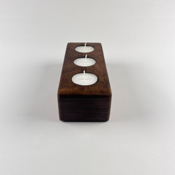 Bougeoir Trio - Noyer noir