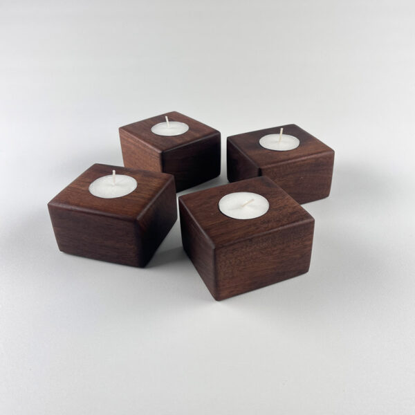 Bougeoir simple - Noyer noir