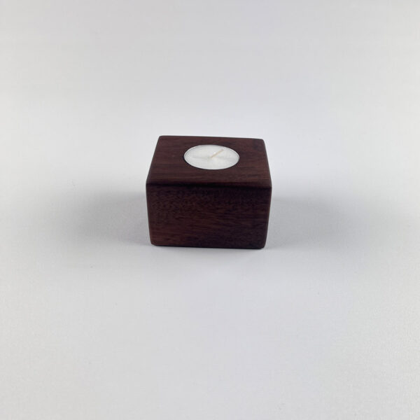 Bougeoir simple - Noyer noir