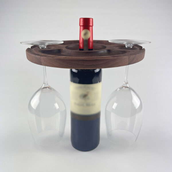 Support de coupe à vin - noyer noir