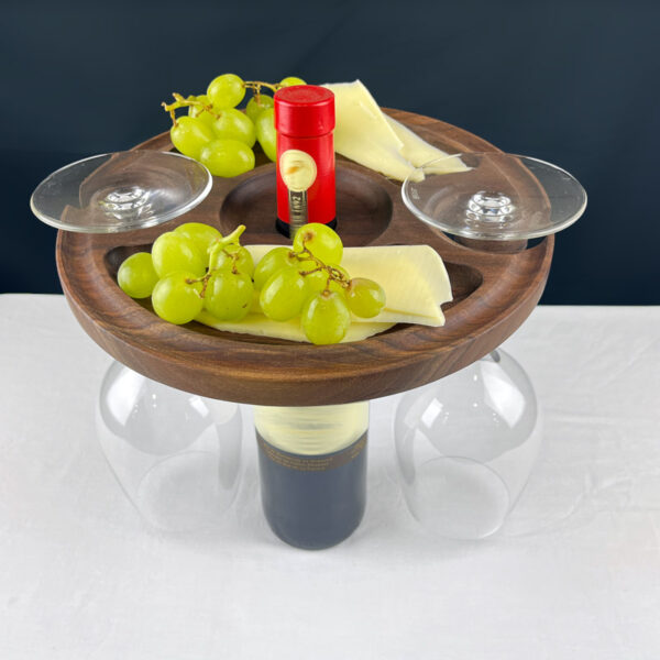 Support de coupe à vin - noyer noir