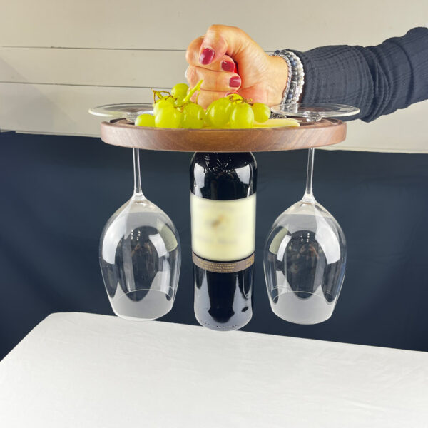 Support de coupe à vin - noyer noir