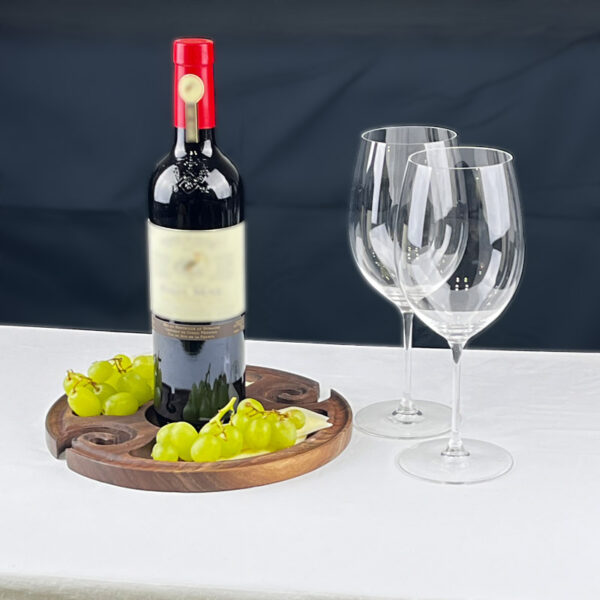 Support de coupe à vin - noyer noir